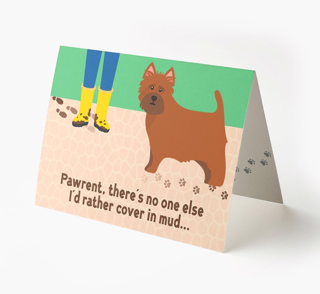 'There's No One Else I'd Rather Cover In Mud' - Personalised {breedFullName} Card