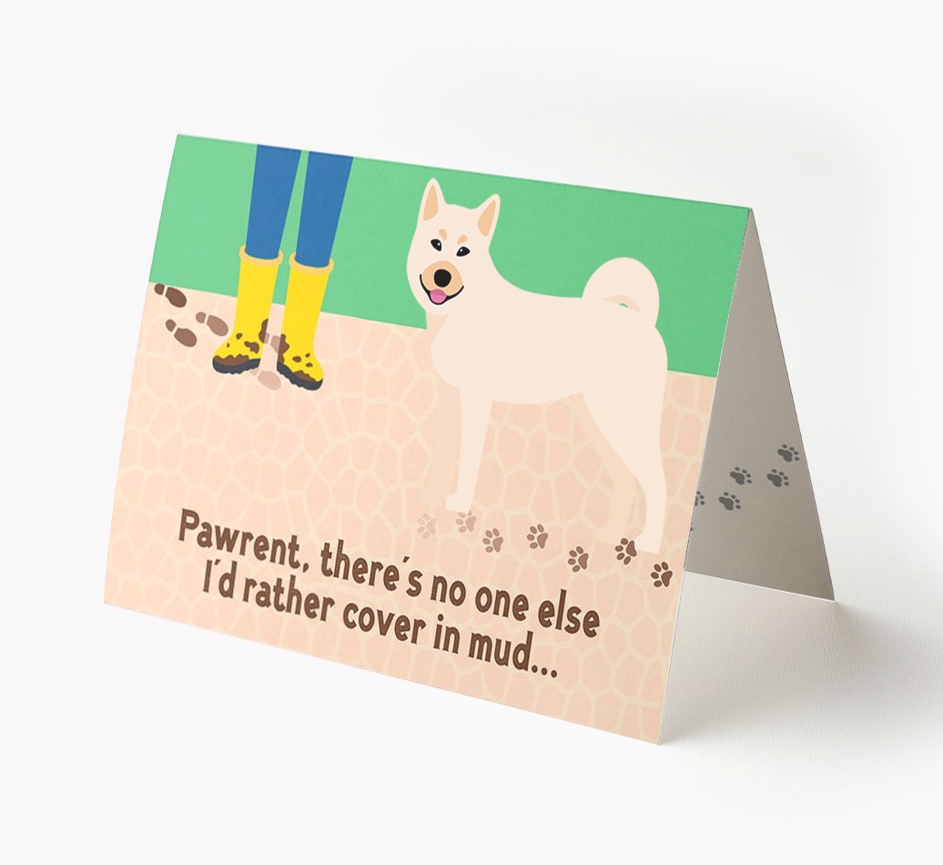 'There's No One Else I'd Rather Cover In Mud' - Personalised {breedFullName} Card