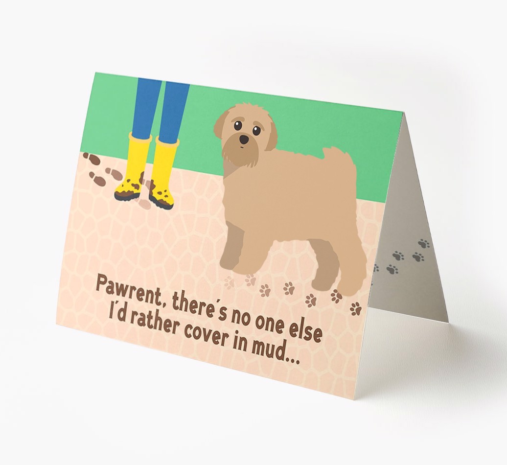 'There's No One Else I'd Rather Cover In Mud' - Personalised {breedFullName} Card