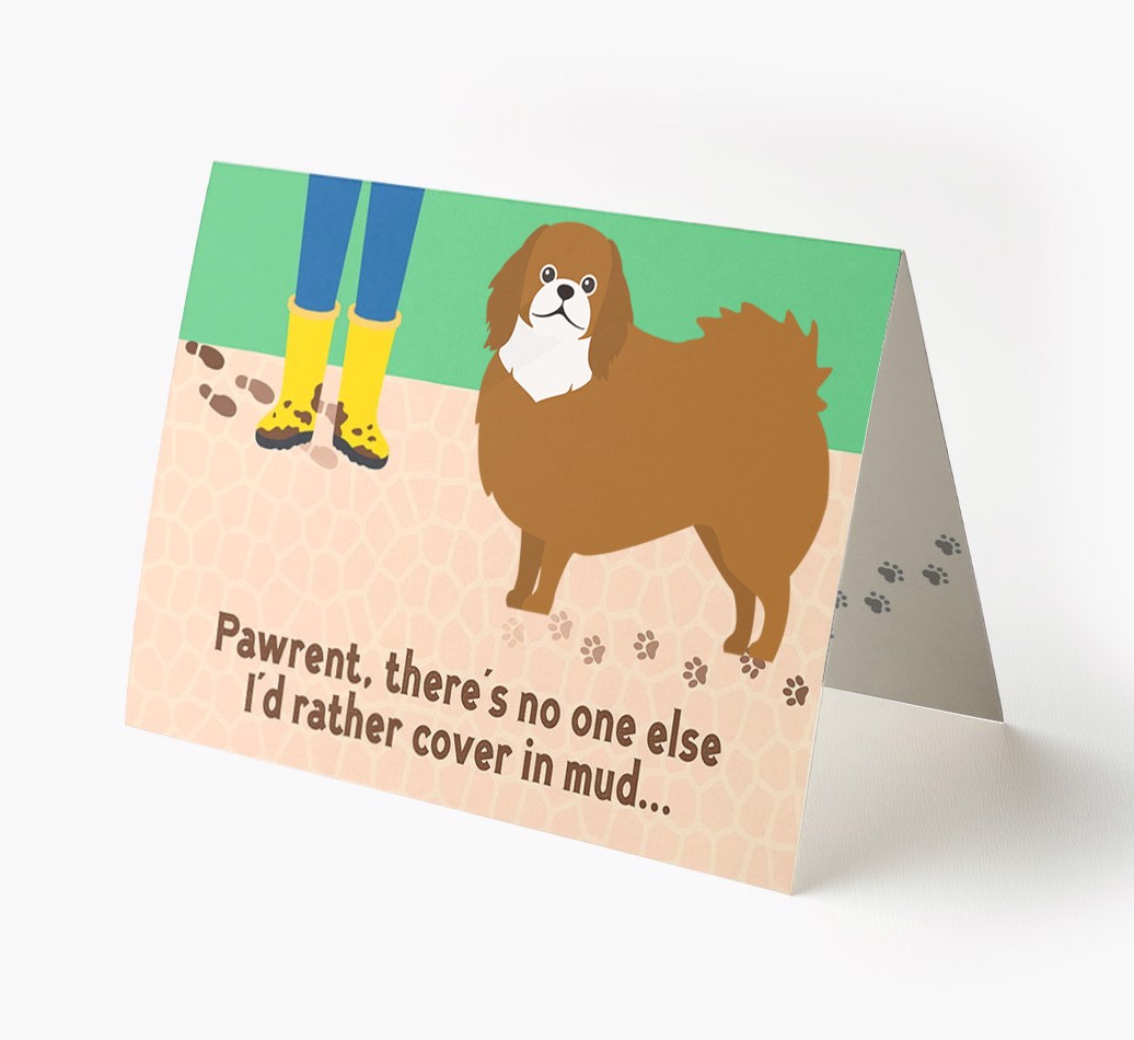 'There's No One Else I'd Rather Cover In Mud' - Personalised {breedFullName} Card