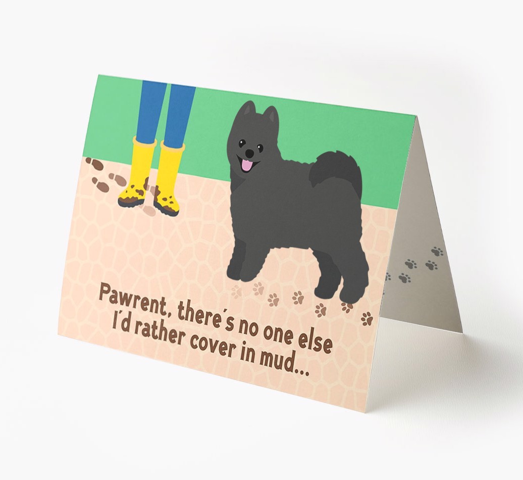'There's No One Else I'd Rather Cover In Mud' - Personalised {breedFullName} Card