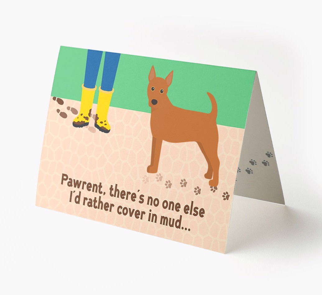'There's No One Else I'd Rather Cover In Mud' - Personalised {breedFullName} Card
