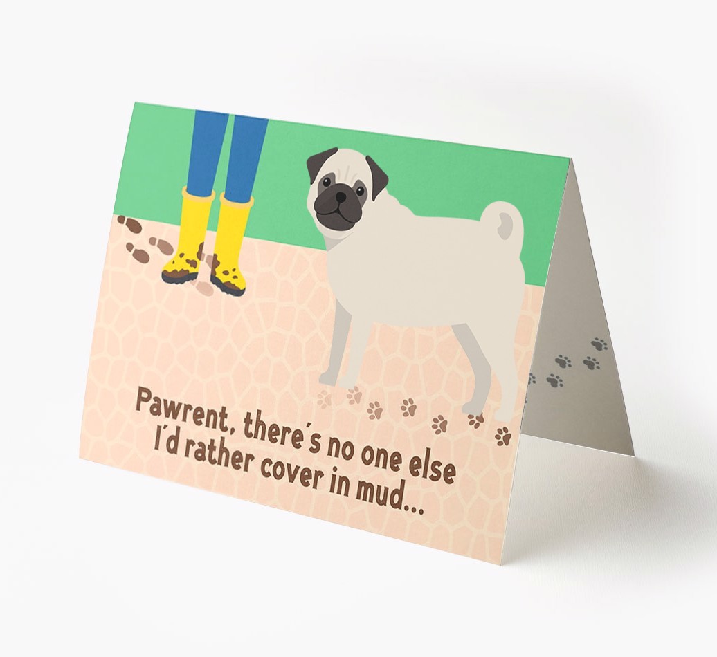 'There's No One Else I'd Rather Cover In Mud' - Personalised {breedFullName} Card