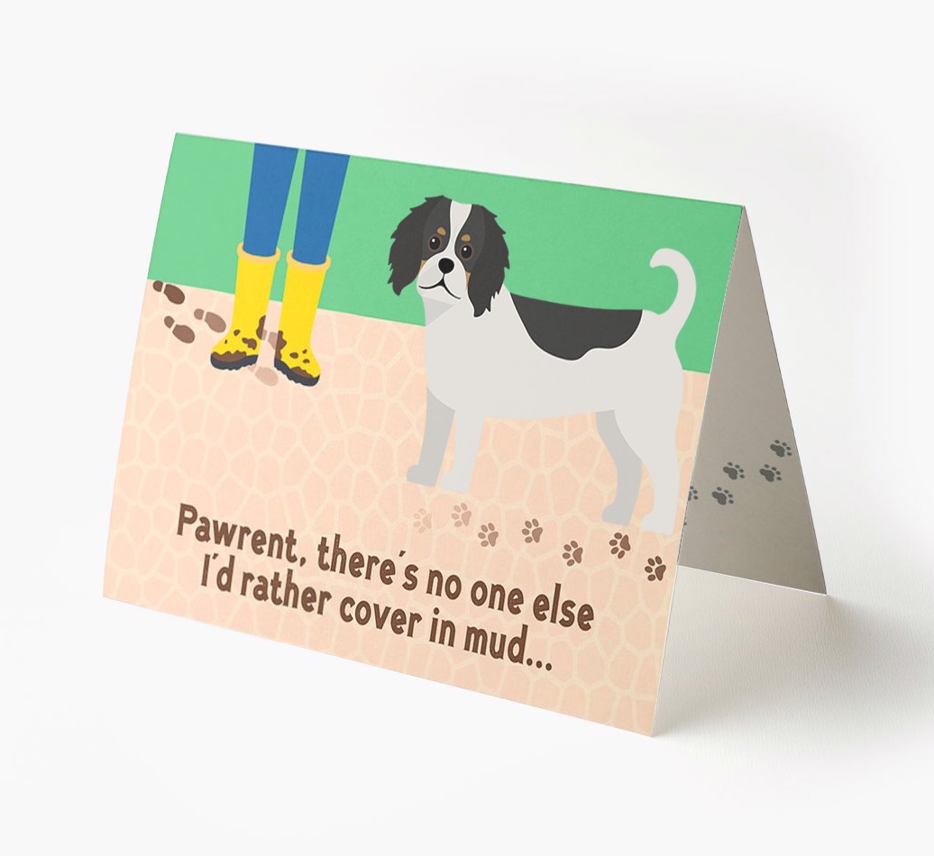 'There's No One Else I'd Rather Cover In Mud' - Personalised {breedFullName} Card