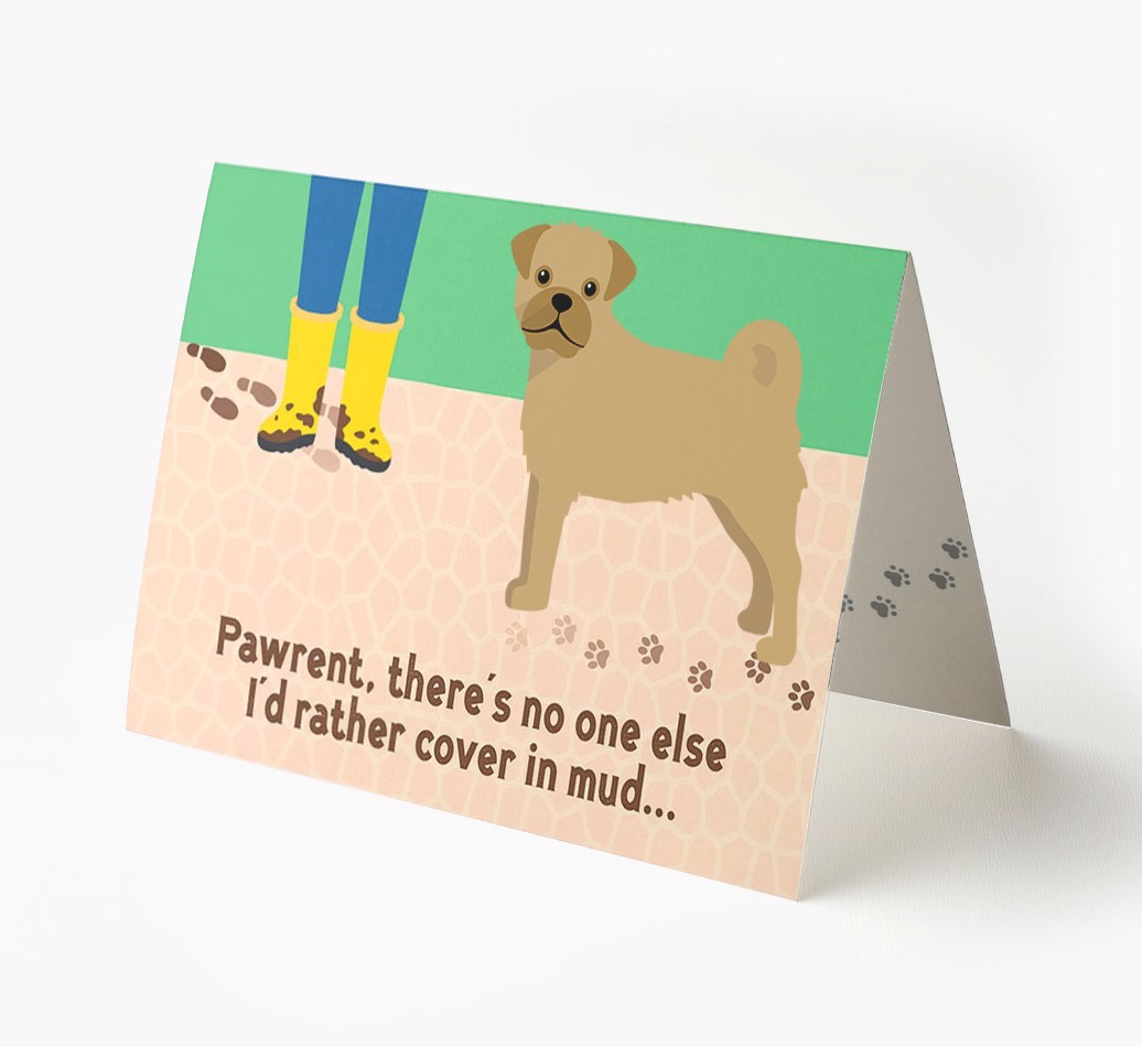 'There's No One Else I'd Rather Cover In Mud' - Personalised {breedFullName} Card