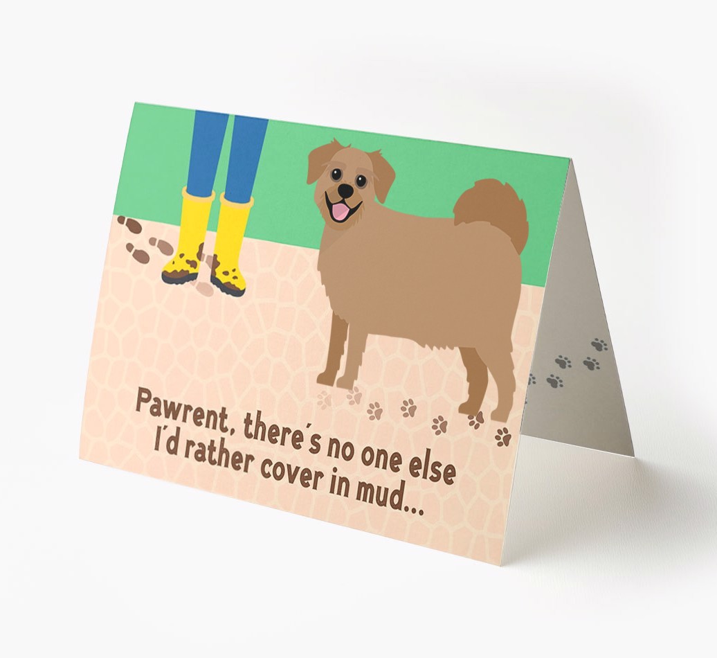 'There's No One Else I'd Rather Cover In Mud' - Personalised {breedFullName} Card
