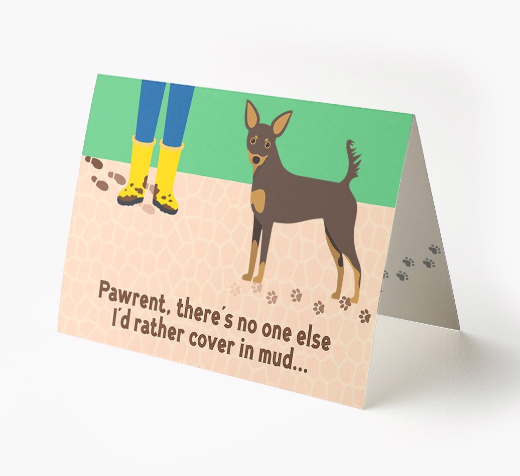 'There's No One Else I'd Rather Cover In Mud' - Personalised {breedFullName} Card