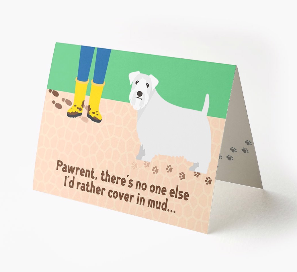 'There's No One Else I'd Rather Cover In Mud' - Personalised {breedFullName} Card