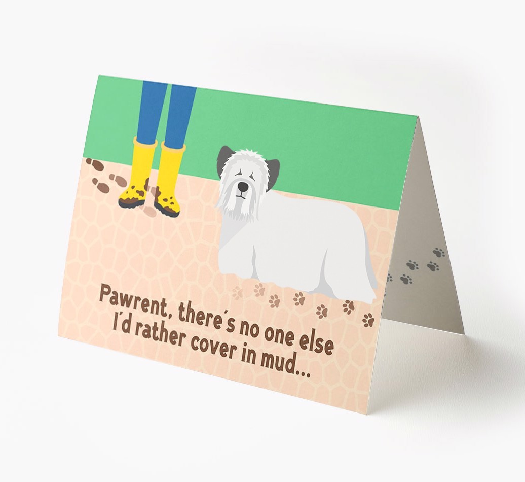 'There's No One Else I'd Rather Cover In Mud' - Personalised {breedFullName} Card