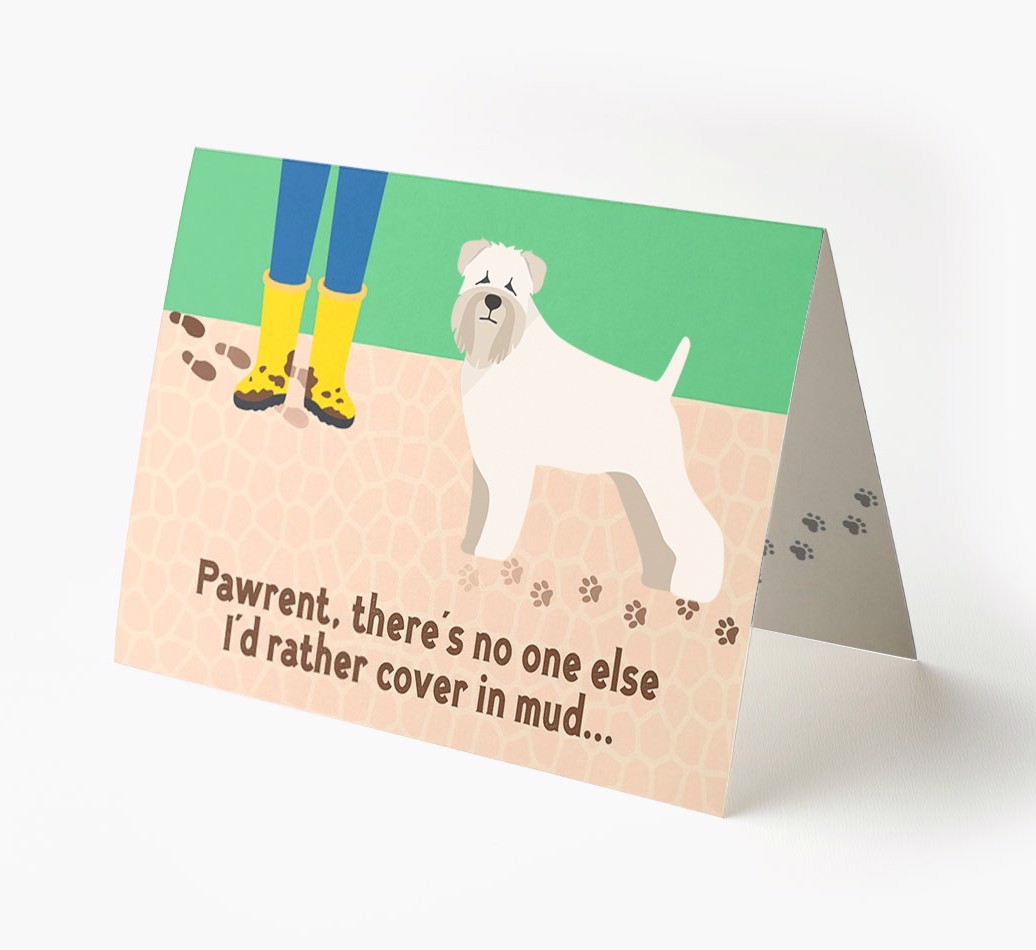 'There's No One Else I'd Rather Cover In Mud' - Personalised {breedFullName} Card