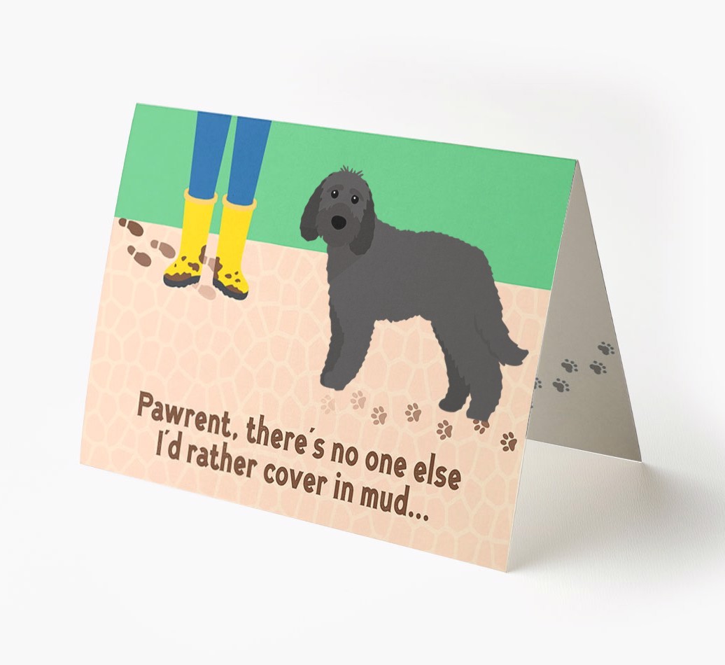 'There's No One Else I'd Rather Cover In Mud' - Personalised {breedFullName} Card