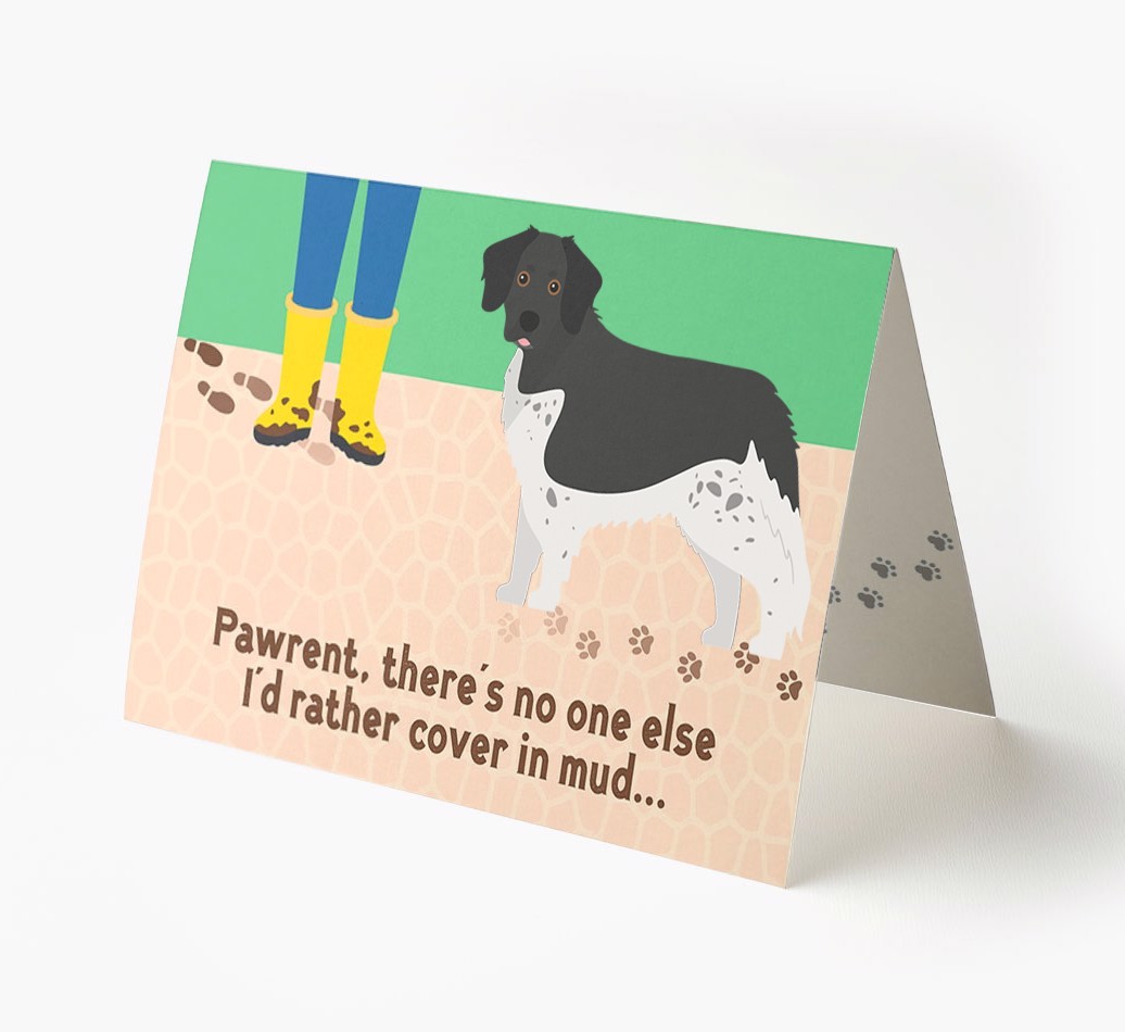 'There's No One Else I'd Rather Cover In Mud' - Personalised {breedFullName} Card
