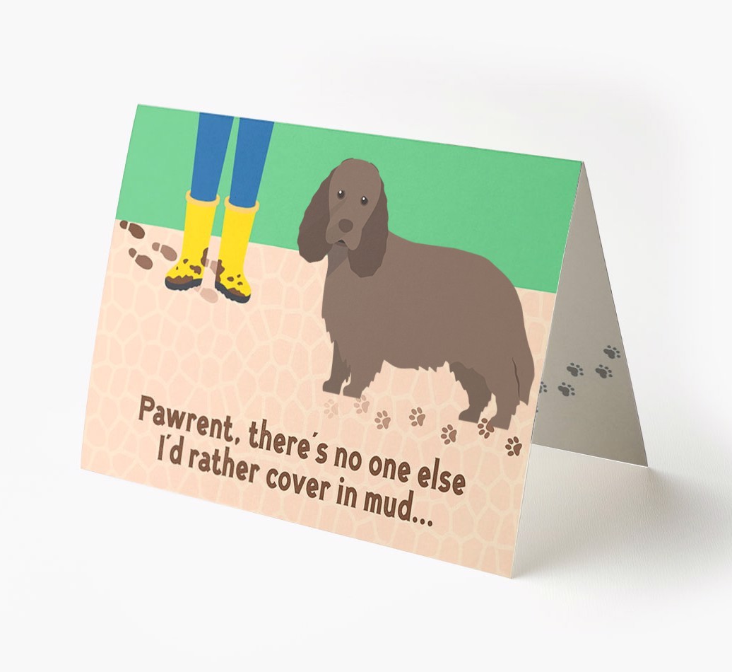 'There's No One Else I'd Rather Cover In Mud' - Personalised {breedFullName} Card