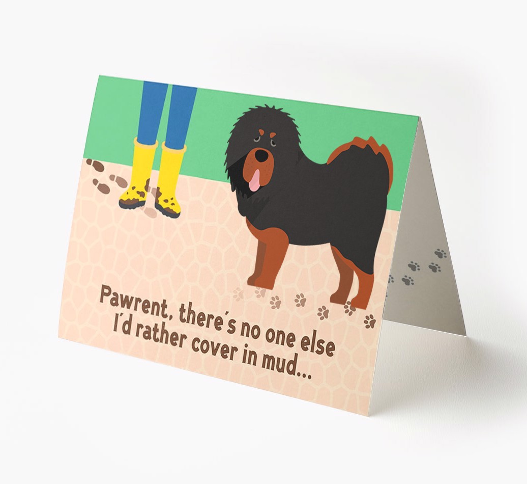 'There's No One Else I'd Rather Cover In Mud' - Personalised {breedFullName} Card