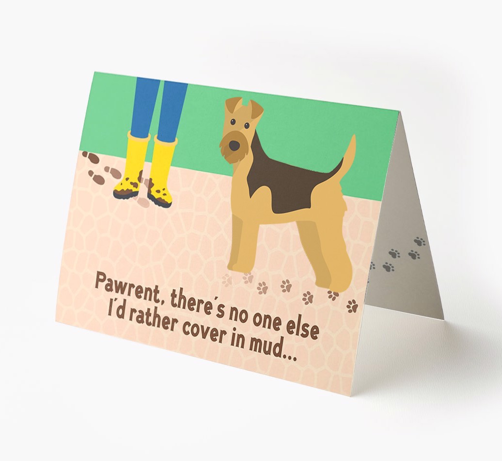 'There's No One Else I'd Rather Cover In Mud' - Personalised {breedFullName} Card