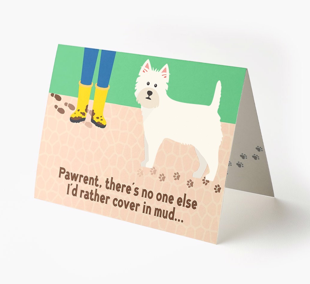 'There's No One Else I'd Rather Cover In Mud' - Personalised {breedFullName} Card