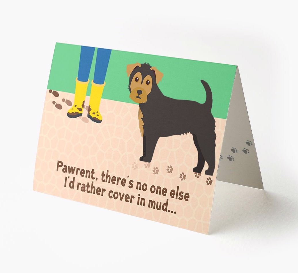 'There's No One Else I'd Rather Cover In Mud' - Personalised {breedFullName} Card