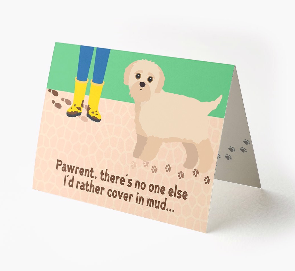 'There's No One Else I'd Rather Cover In Mud' - Personalised {breedFullName} Card