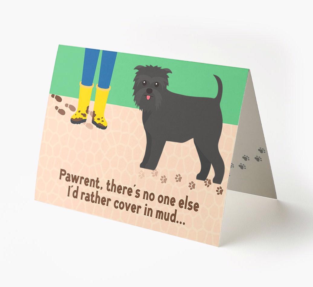 'There's No One Else I'd Rather Cover In Mud' - Personalized {breedFullName} Card