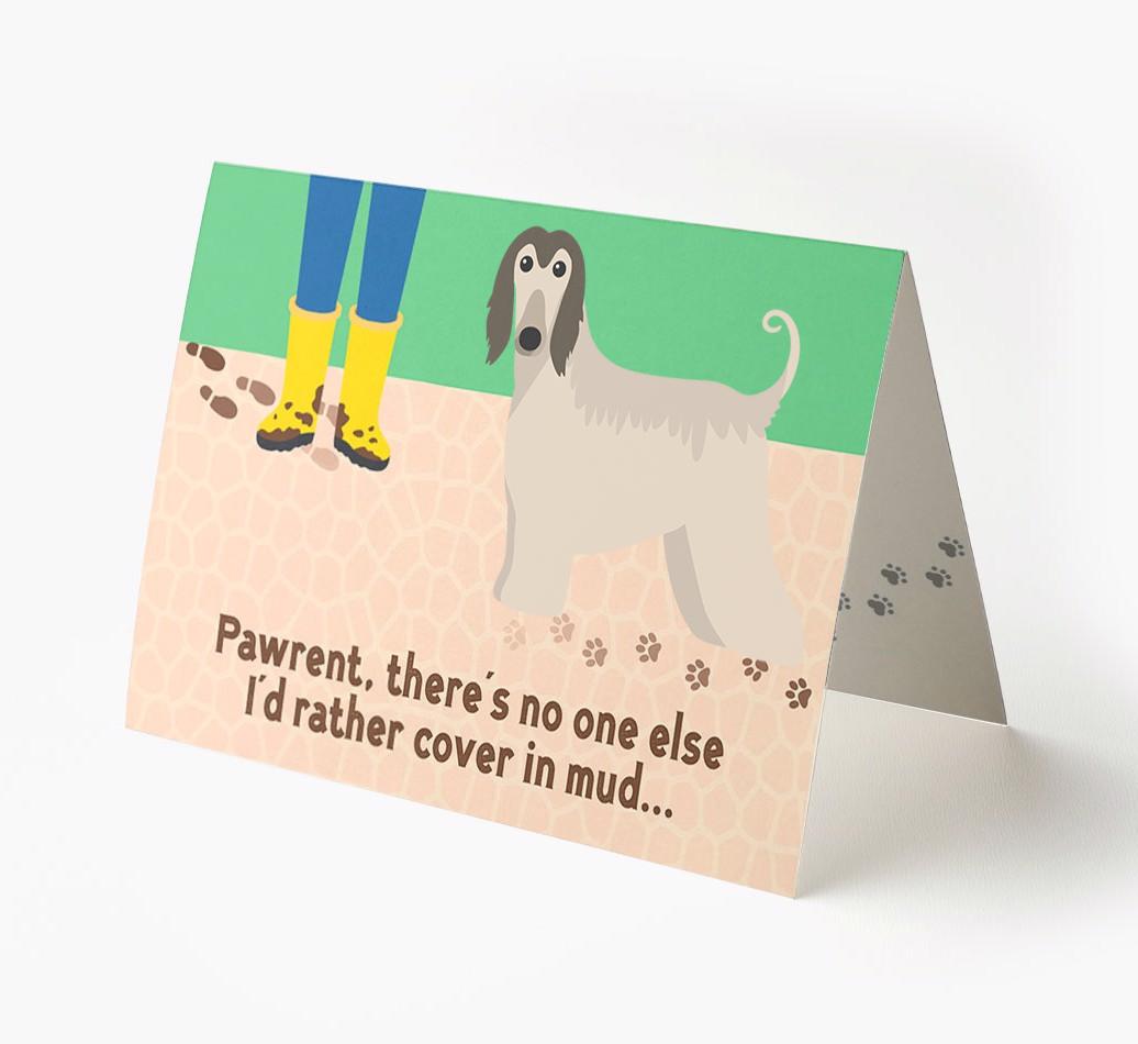 'There's No One Else I'd Rather Cover In Mud' - Personalized {breedFullName} Card