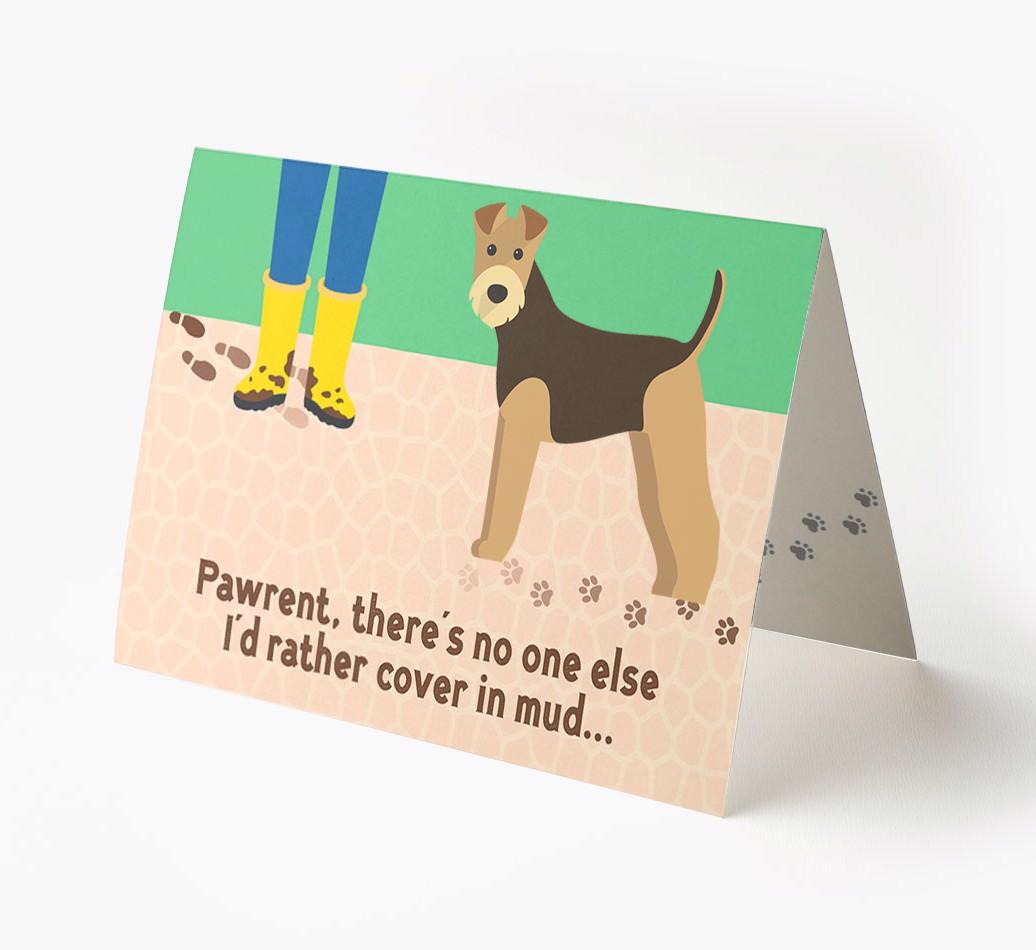 'There's No One Else I'd Rather Cover In Mud' - Personalized {breedFullName} Card
