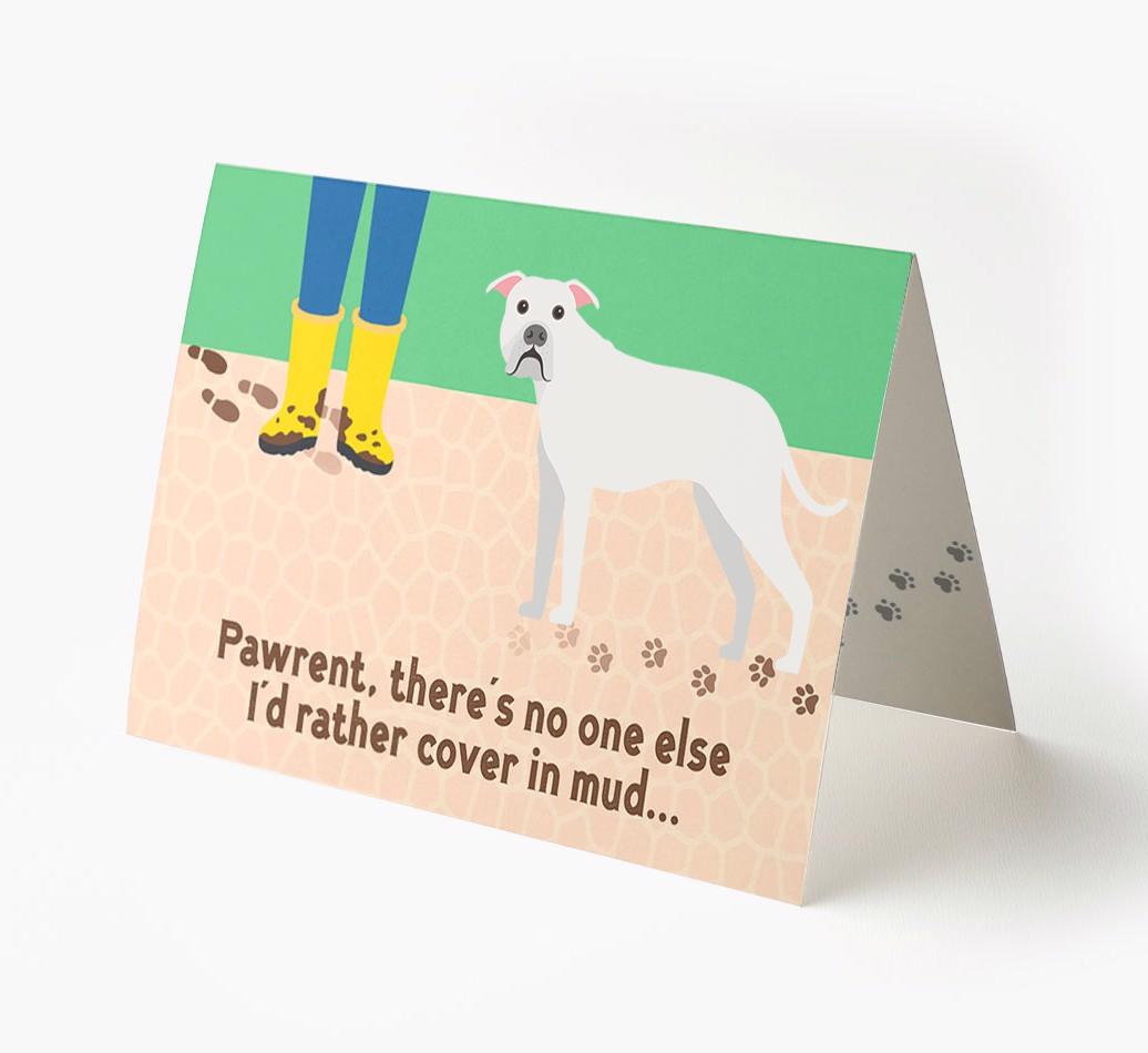 'There's No One Else I'd Rather Cover In Mud' - Personalized {breedFullName} Card