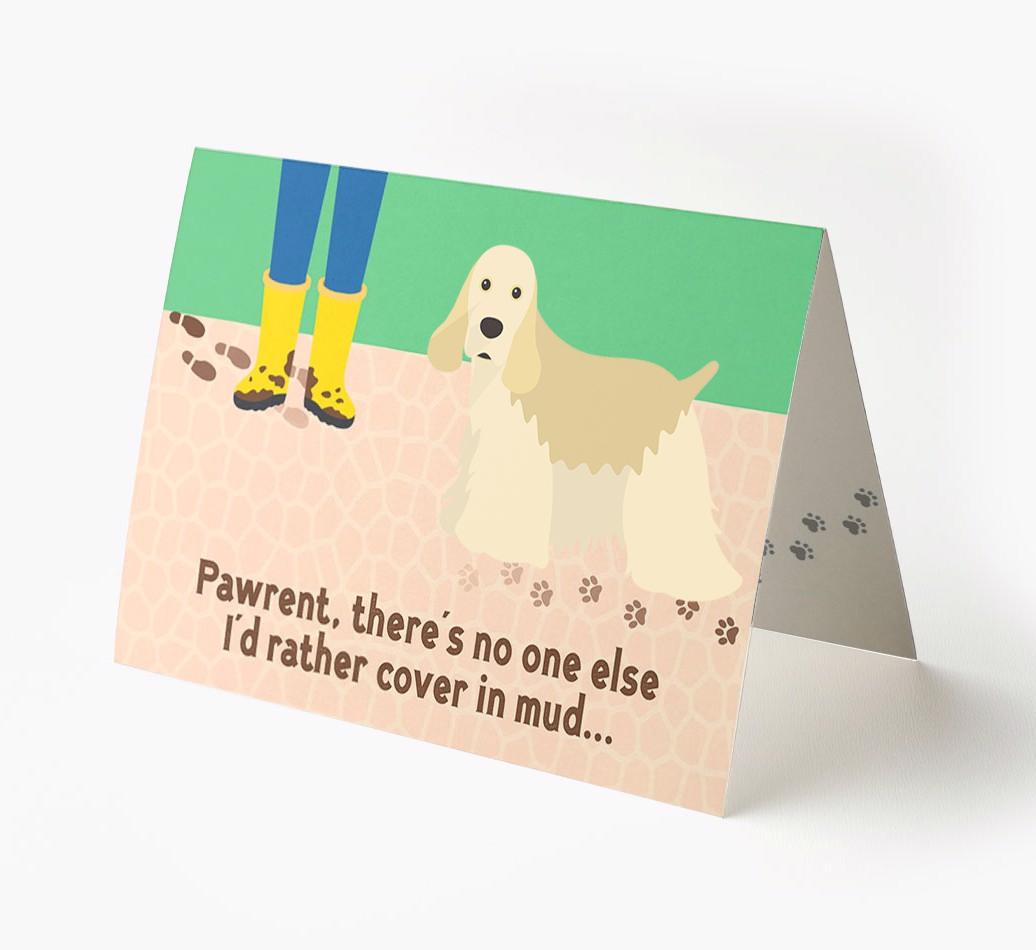 'There's No One Else I'd Rather Cover In Mud' - Personalized {breedFullName} Card