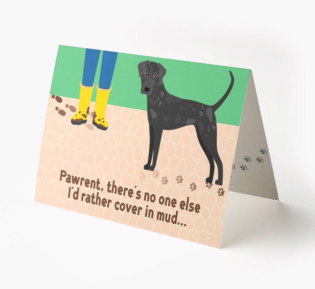 'There's No One Else I'd Rather Cover In Mud' - Personalized {breedFullName} Card
