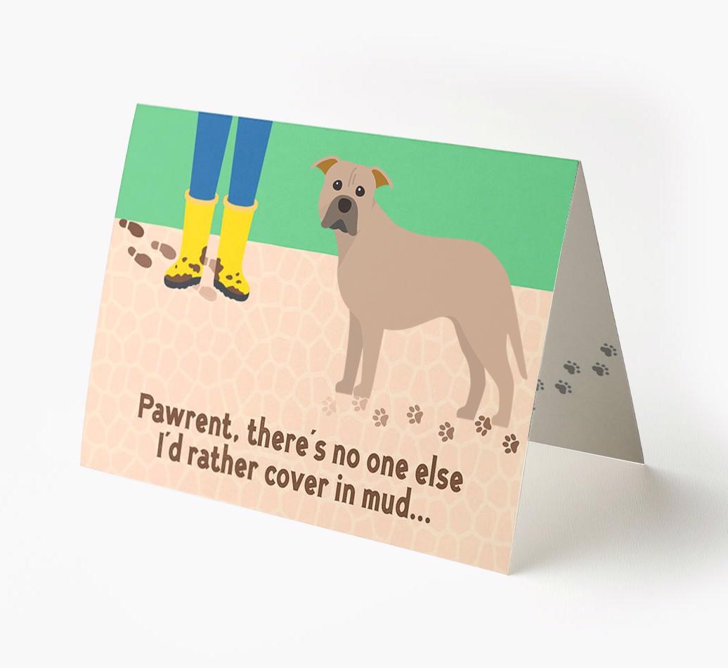 'There's No One Else I'd Rather Cover In Mud' - Personalized {breedFullName} Card