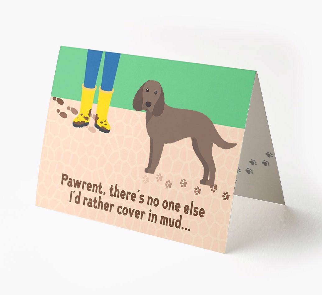 'There's No One Else I'd Rather Cover In Mud' - Personalized {breedFullName} Card
