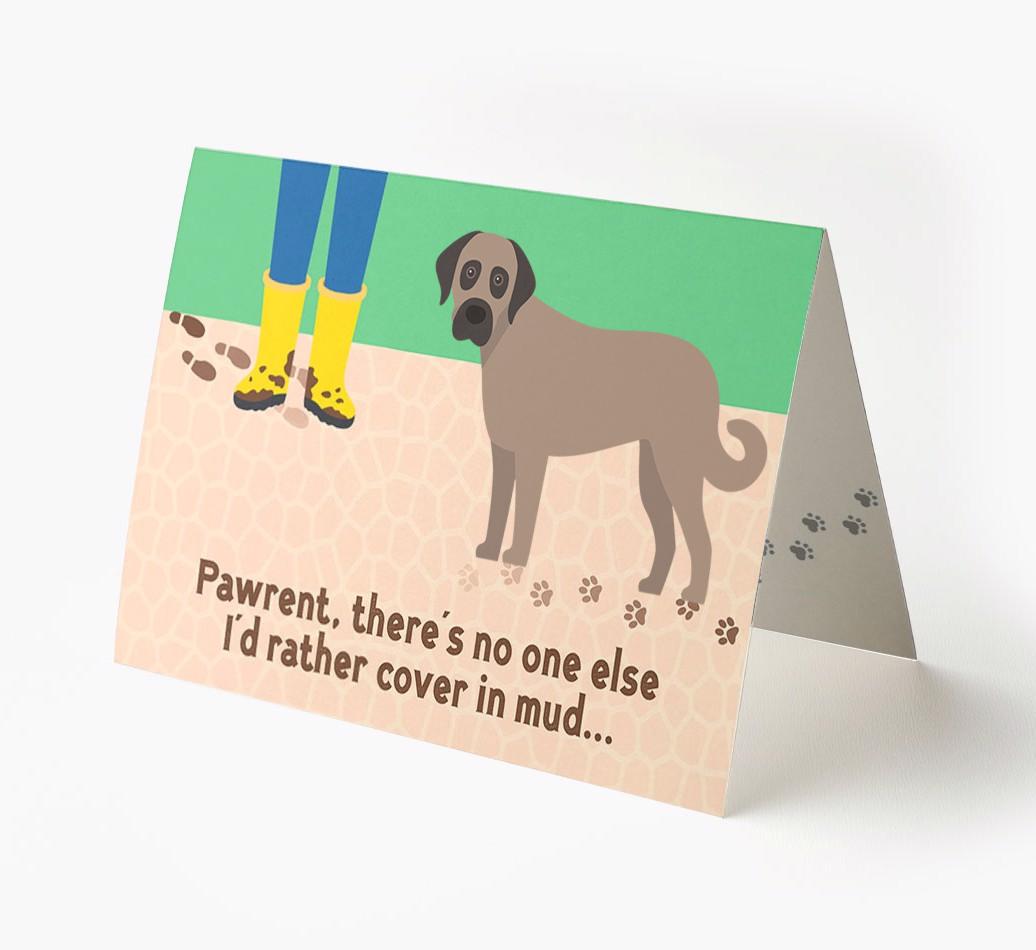 'There's No One Else I'd Rather Cover In Mud' - Personalized {breedFullName} Card