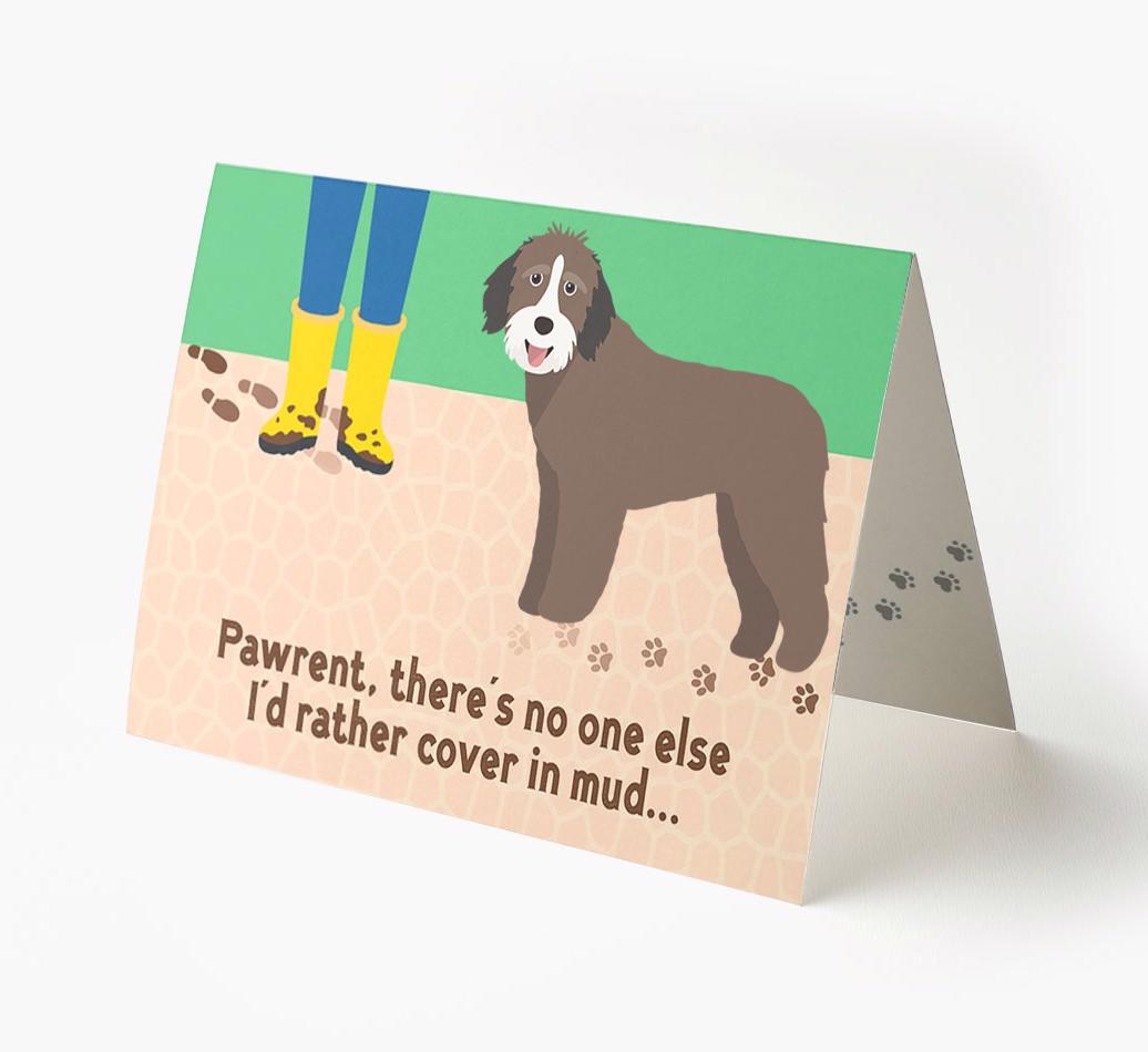 'There's No One Else I'd Rather Cover In Mud' - Personalized {breedFullName} Card