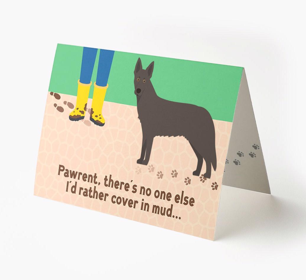 'There's No One Else I'd Rather Cover In Mud' - Personalized {breedFullName} Card
