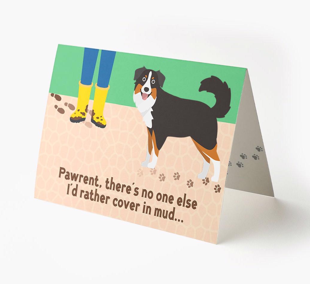 'There's No One Else I'd Rather Cover In Mud' - Personalized {breedFullName} Card