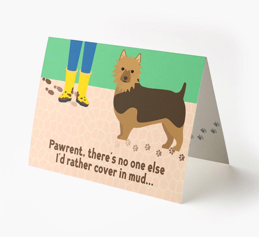 'There's No One Else I'd Rather Cover In Mud' - Personalized {breedFullName} Card
