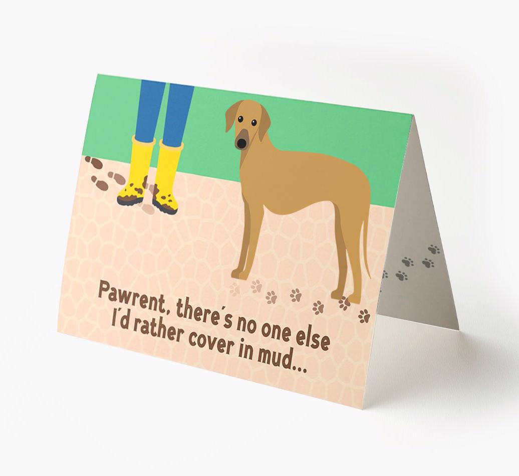'There's No One Else I'd Rather Cover In Mud' - Personalized {breedFullName} Card