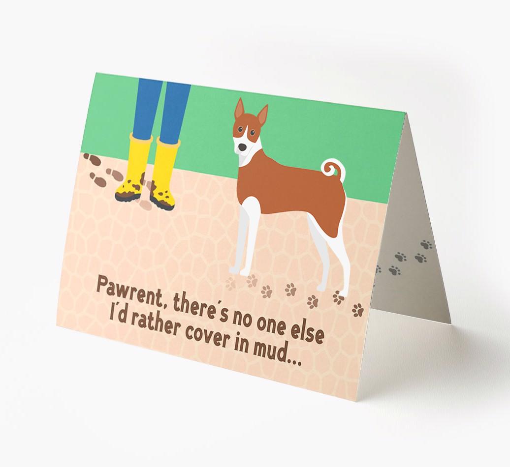 'There's No One Else I'd Rather Cover In Mud' - Personalized {breedFullName} Card