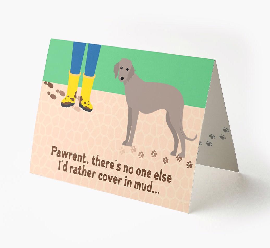 'There's No One Else I'd Rather Cover In Mud' - Personalized {breedFullName} Card