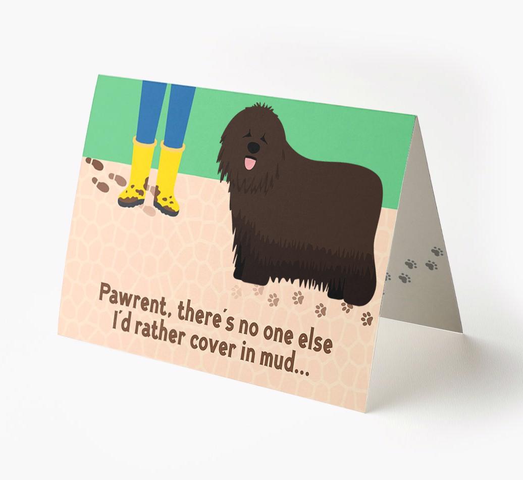 'There's No One Else I'd Rather Cover In Mud' - Personalized {breedFullName} Card