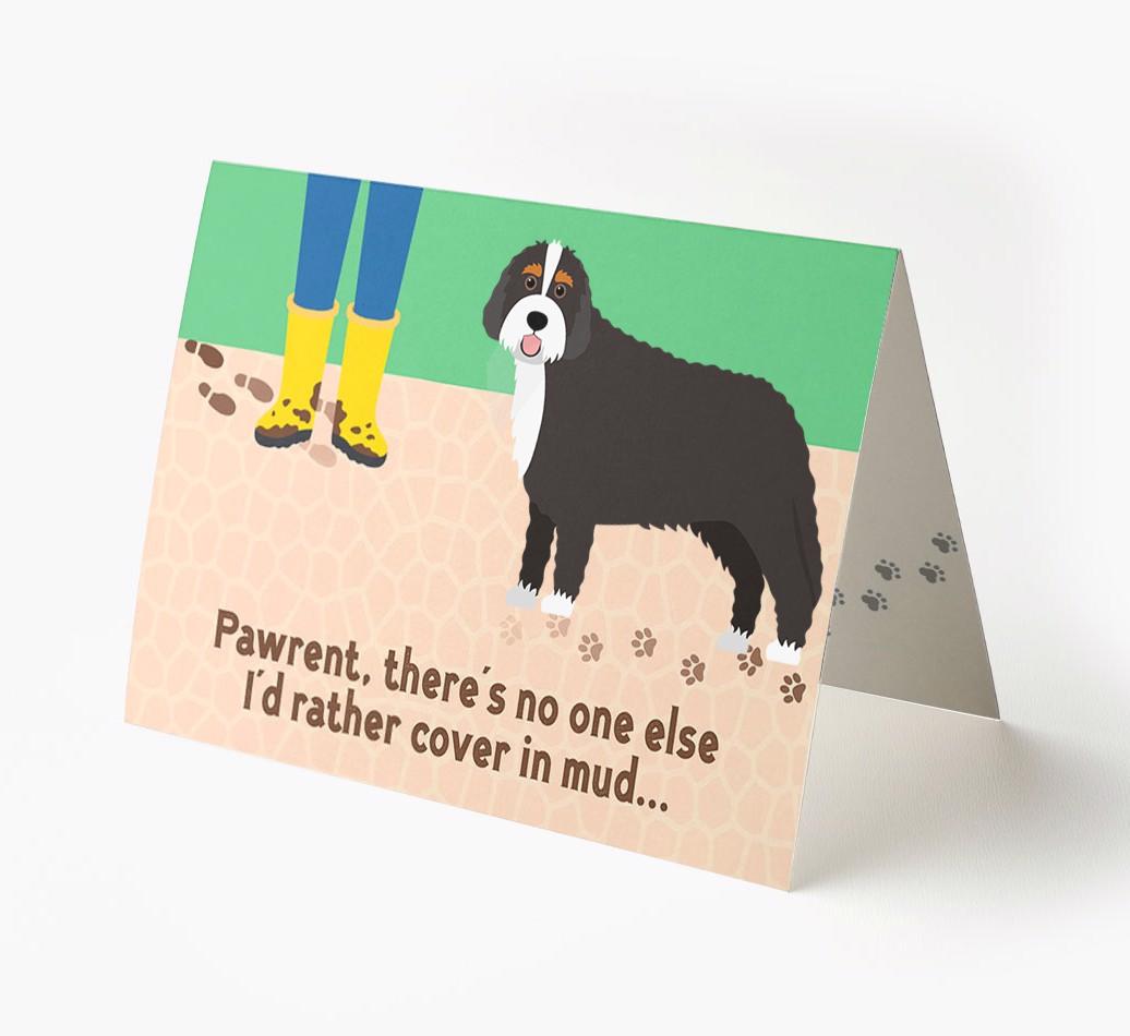'There's No One Else I'd Rather Cover In Mud' - Personalized {breedFullName} Card