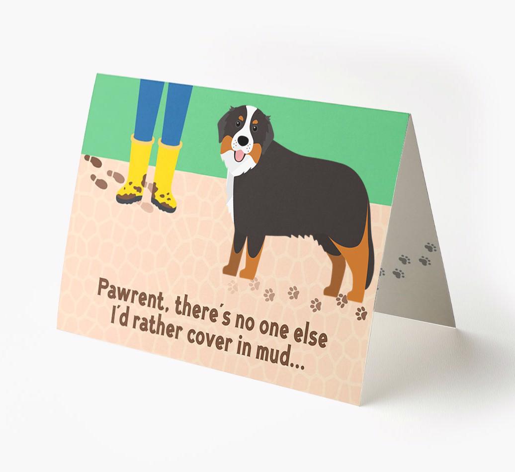 'There's No One Else I'd Rather Cover In Mud' - Personalized {breedFullName} Card