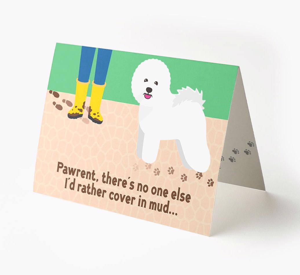 'There's No One Else I'd Rather Cover In Mud' - Personalized {breedFullName} Card