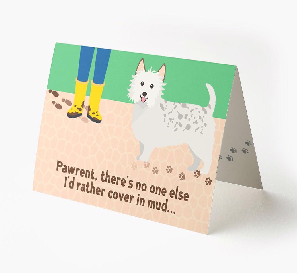 'There's No One Else I'd Rather Cover In Mud' - Personalized {breedFullName} Card