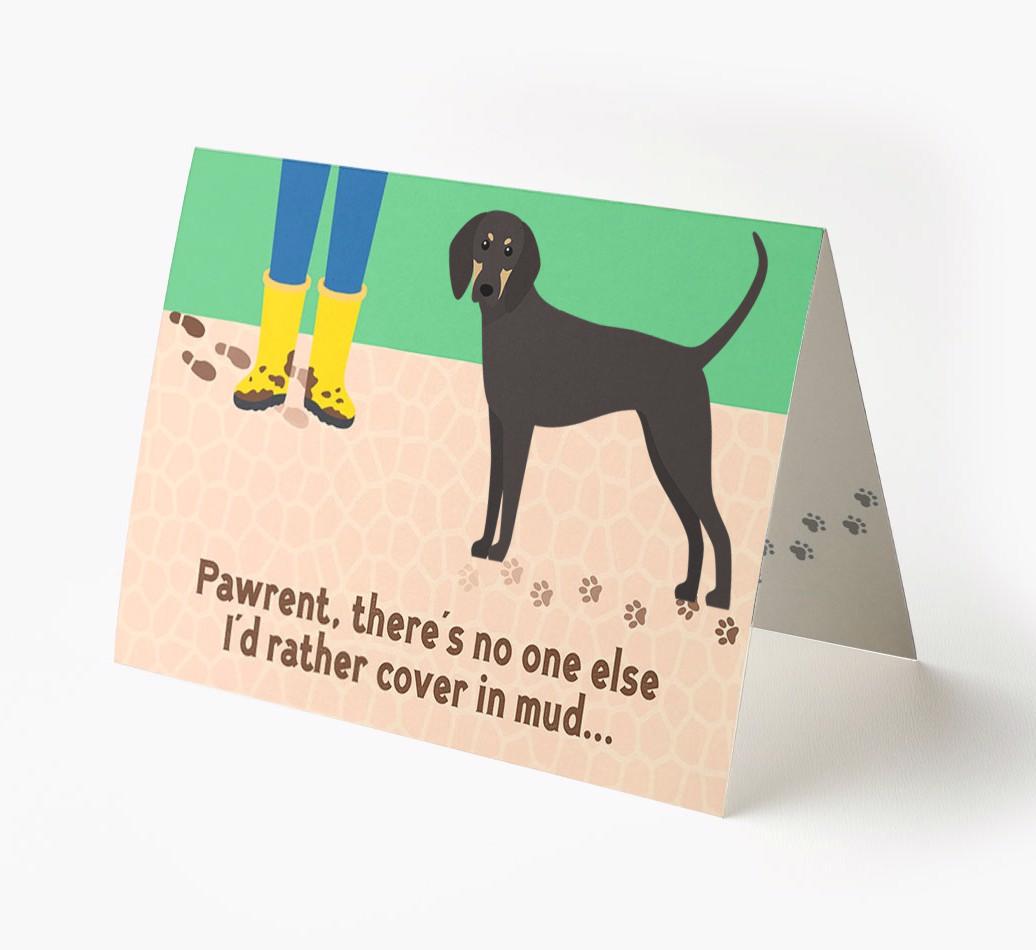 'There's No One Else I'd Rather Cover In Mud' - Personalized {breedFullName} Card