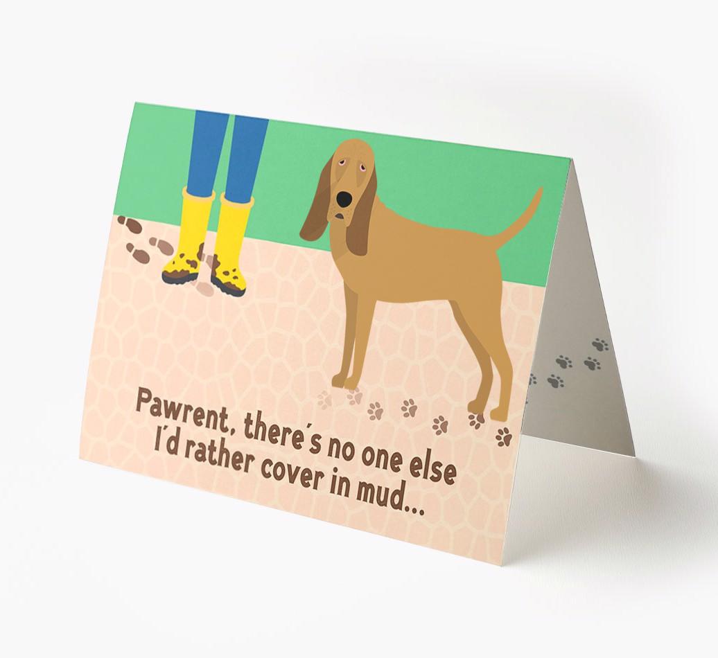 'There's No One Else I'd Rather Cover In Mud' - Personalized {breedFullName} Card