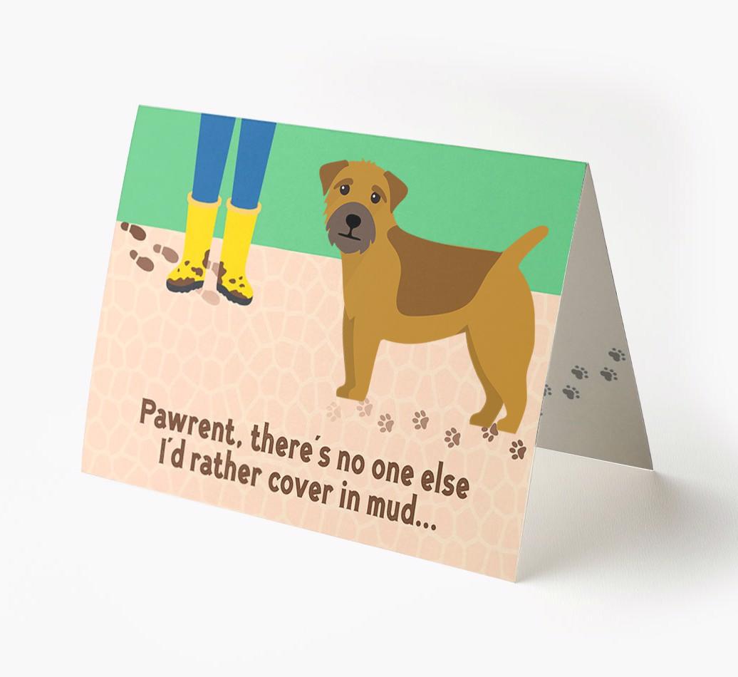 'There's No One Else I'd Rather Cover In Mud' - Personalized {breedFullName} Card