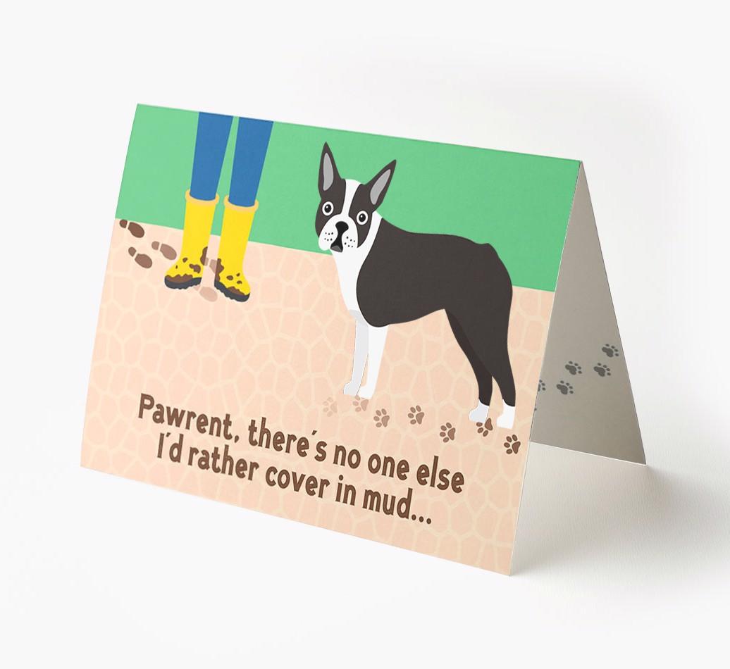 'There's No One Else I'd Rather Cover In Mud' - Personalized {breedFullName} Card
