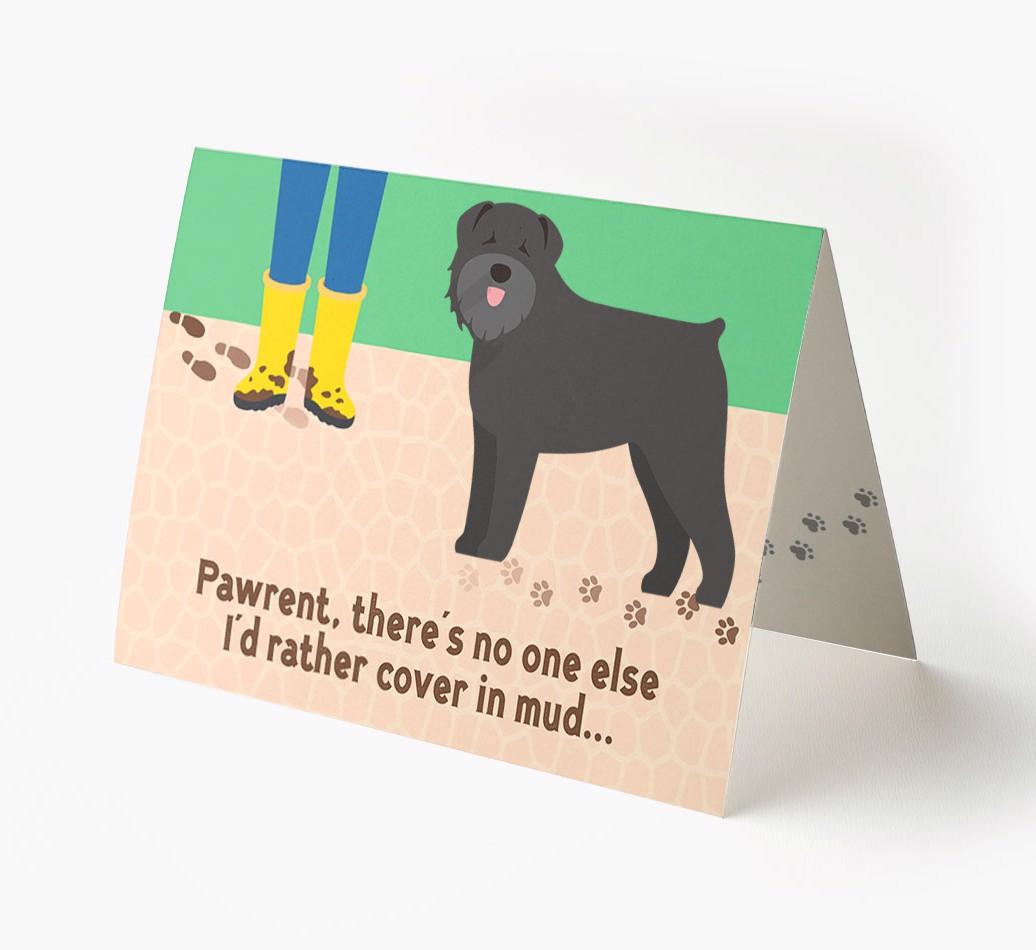 'There's No One Else I'd Rather Cover In Mud' - Personalized {breedFullName} Card