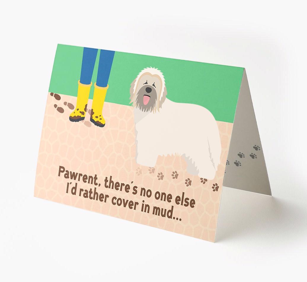 'There's No One Else I'd Rather Cover In Mud' - Personalized {breedFullName} Card