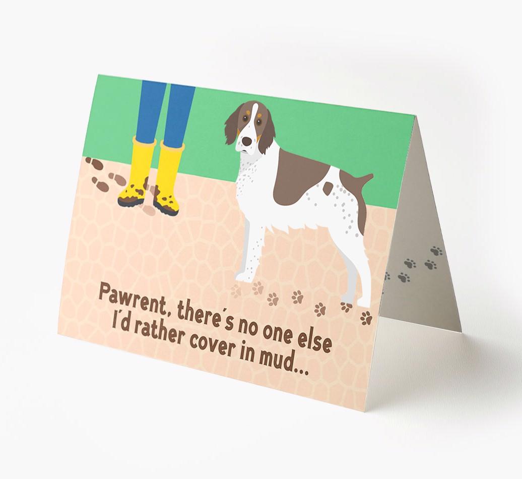 'There's No One Else I'd Rather Cover In Mud' - Personalized {breedFullName} Card